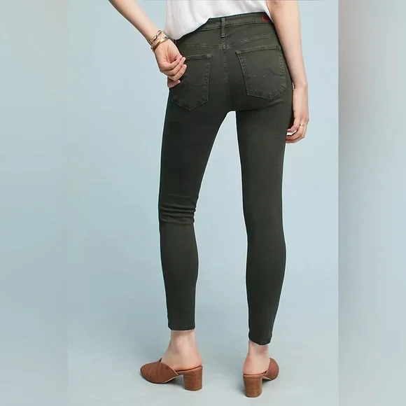 AG The Abbey Sateen Mid-Rise Skinny Ankle Jeans Anthropologie Leg Lengthening 27 - Picture 2 of 10